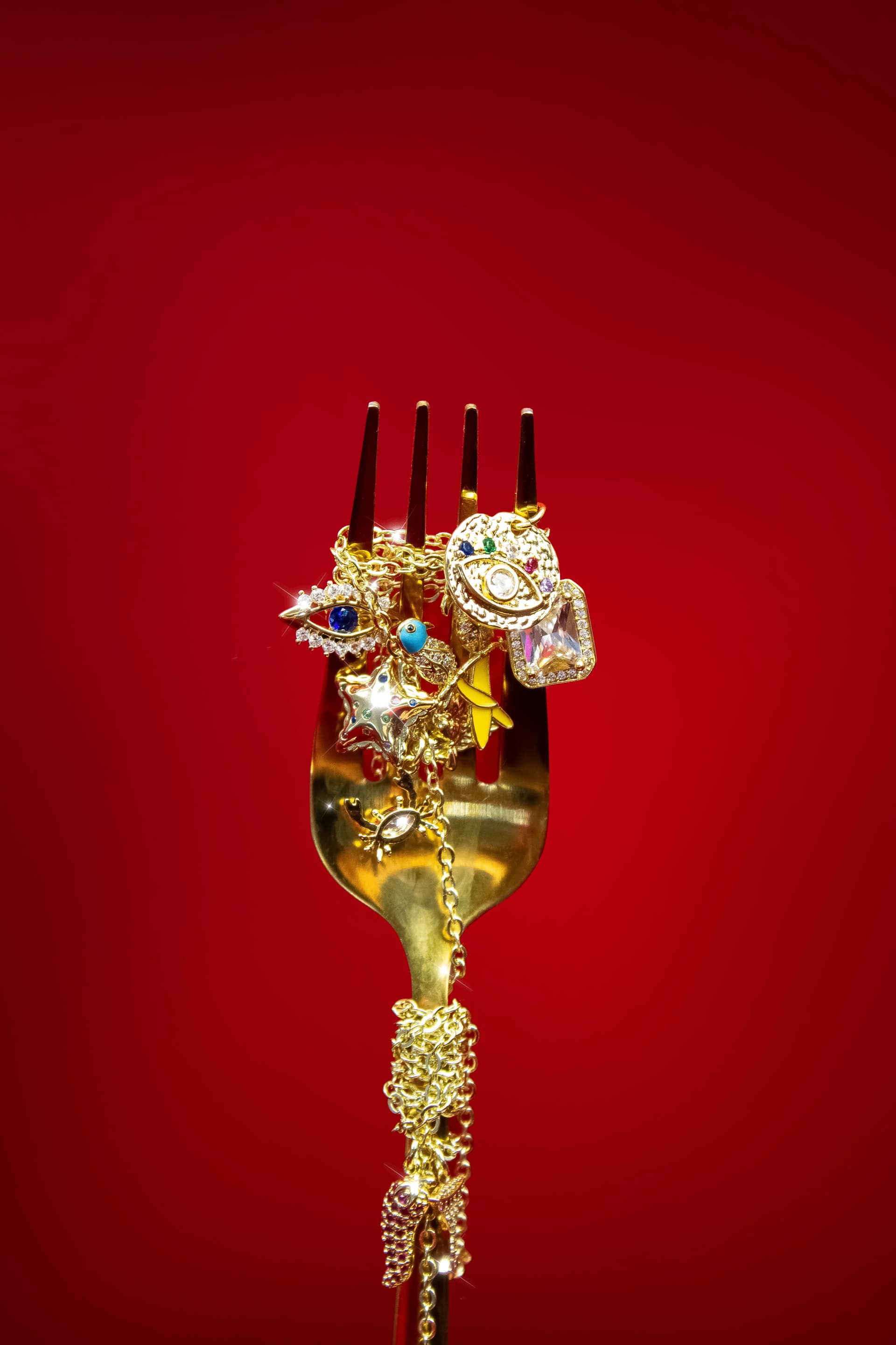 Charm bar with many charms