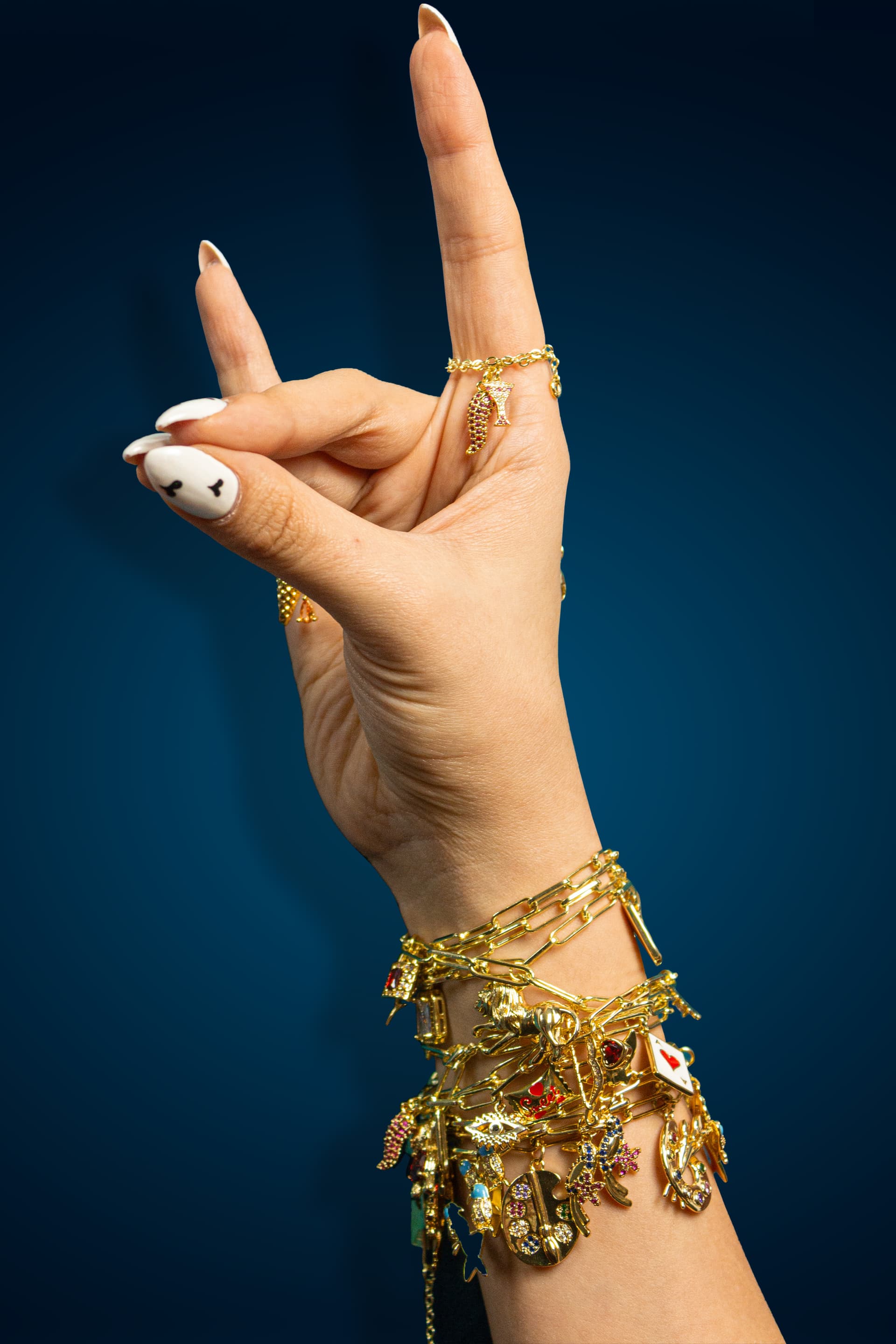 Charm bar with many charms